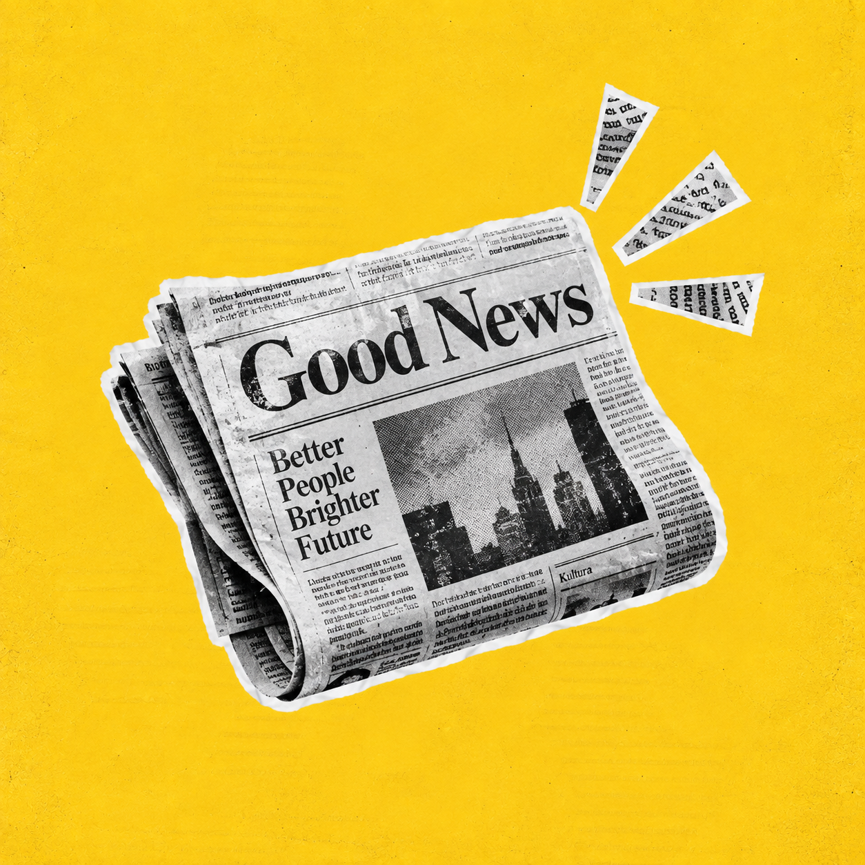 Gazetowy wycinek „Good News” jako metafora wartościowych artykułów i wywiadów